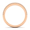 14K Rose Gold Matching Diamond Wedding Band - 0.19 ct