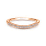 14K Rose Gold Matching Diamond Wedding Band - 0.05 ct