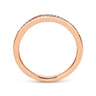 14K Rose Gold Matching Diamond Wedding Band - 0.05 ct