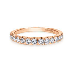 14K Rose Gold Matching Diamond Wedding Band