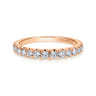 14K Rose Gold Matching Diamond Wedding Band