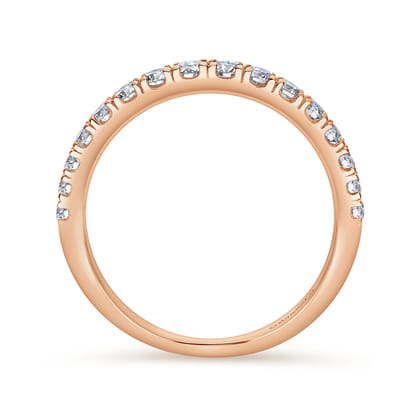14K Rose Gold Matching Diamond Wedding Band