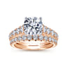 14K Rose Gold Matching Diamond Wedding Band