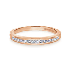 14K Rose Gold Matching Diamond Wedding Band