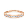 14K Rose Gold Matching Diamond Wedding Band - 0.16 ct