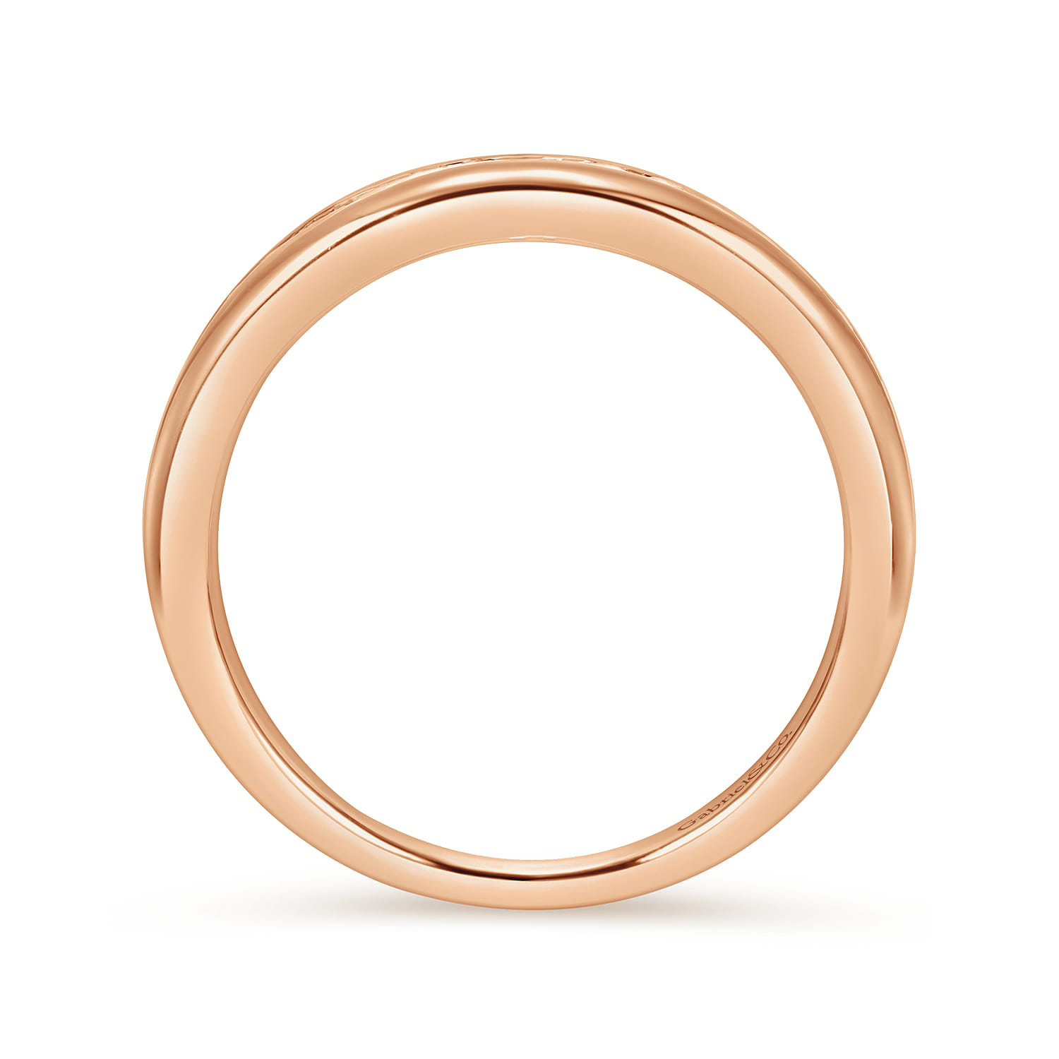 14K Rose Gold Matching Diamond Wedding Band - 0.16 ct - Shot 2