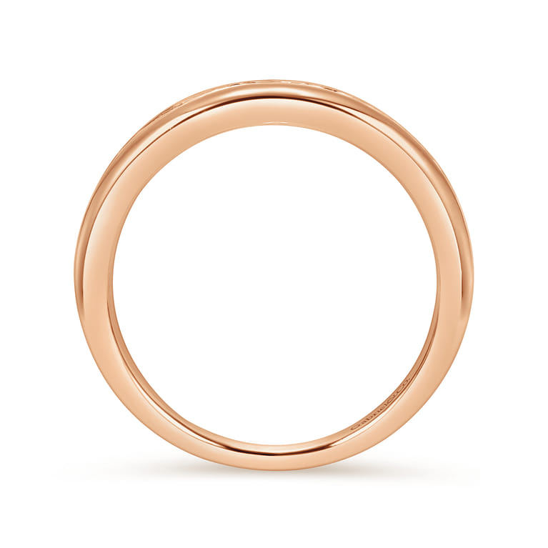 14K Rose Gold Matching Diamond Wedding Band - 0.16 ct - Shot 2