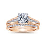 14K Rose Gold Matching Diamond Wedding Band - 0.16 ct