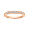 14K Rose Gold Matching Diamond Wedding Band - 0.16 ct