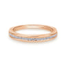14K Rose Gold Matching Diamond Wedding Band - 0.25 ct