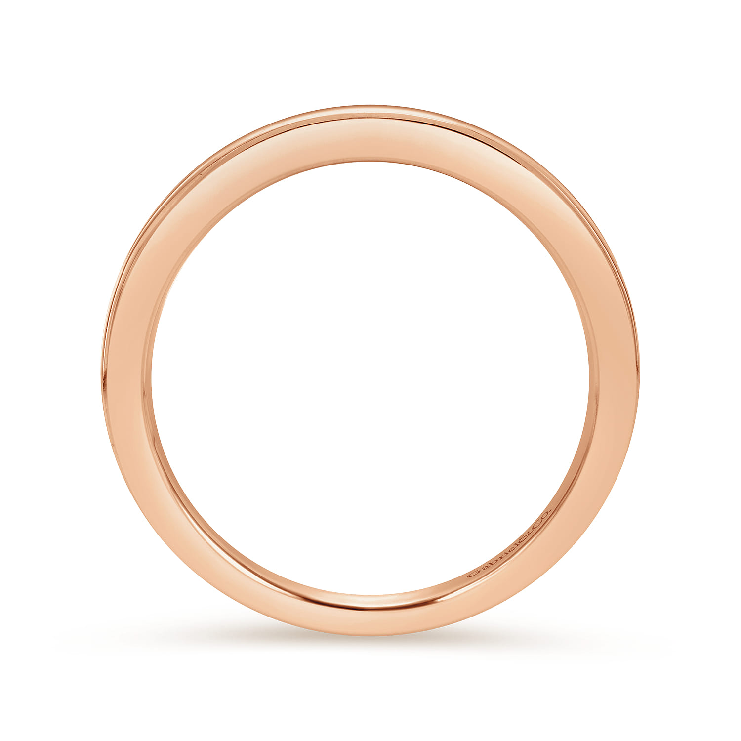 14K Rose Gold Matching Diamond Wedding Band - 0.25 ct - Shot 2