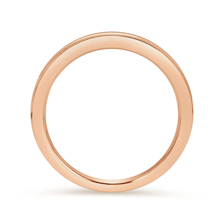 14K Rose Gold Matching Diamond Wedding Band - 0.25 ct - Shot 2