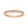 14K Rose Gold Matching Diamond Wedding Band - 0.25 ct