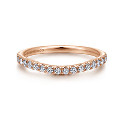 14K Rose Gold Matching Diamond Wedding Band
