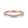14K Rose Gold Matching Diamond Wedding Band - 0.28 ct
