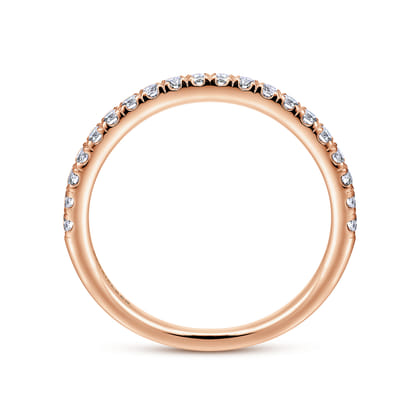 14K Rose Gold Matching Diamond Wedding Band