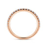 14K Rose Gold Matching Diamond Wedding Band - 0.28 ct