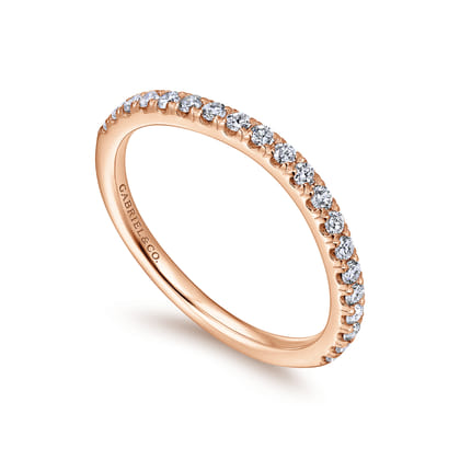 14K Rose Gold Matching Diamond Wedding Band