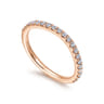 14K Rose Gold Matching Diamond Wedding Band - 0.28 ct