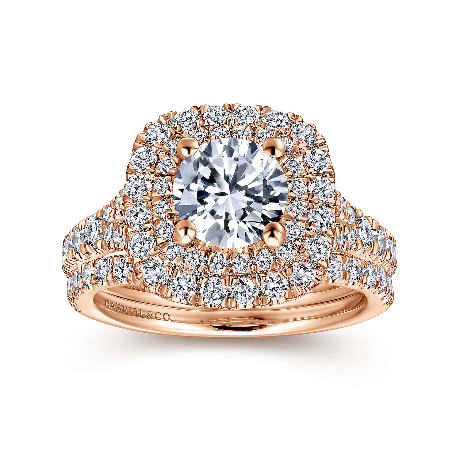 14K Rose Gold Matching Diamond Wedding Band - 0.28 ct - Shot 4
