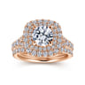 14K Rose Gold Matching Diamond Wedding Band - 0.28 ct