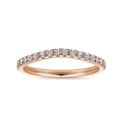 14K Rose Gold Matching Diamond Wedding Band
