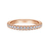 14K Rose Gold Matching Diamond Wedding Band - 0.45 ct