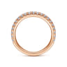 14K Rose Gold Matching Diamond Wedding Band - 0.45 ct
