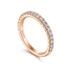 14K Rose Gold Matching Diamond Wedding Band - 0.45 ct
