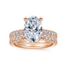 14K Rose Gold Matching Diamond Wedding Band - 0.45 ct