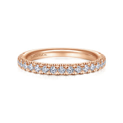 14K Rose Gold Matching Diamond Wedding Band