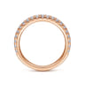 14K Rose Gold Matching Diamond Wedding Band - 0.45 ct