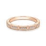 14K Rose Gold Matching Diamond Wedding Band - 0.12 ct