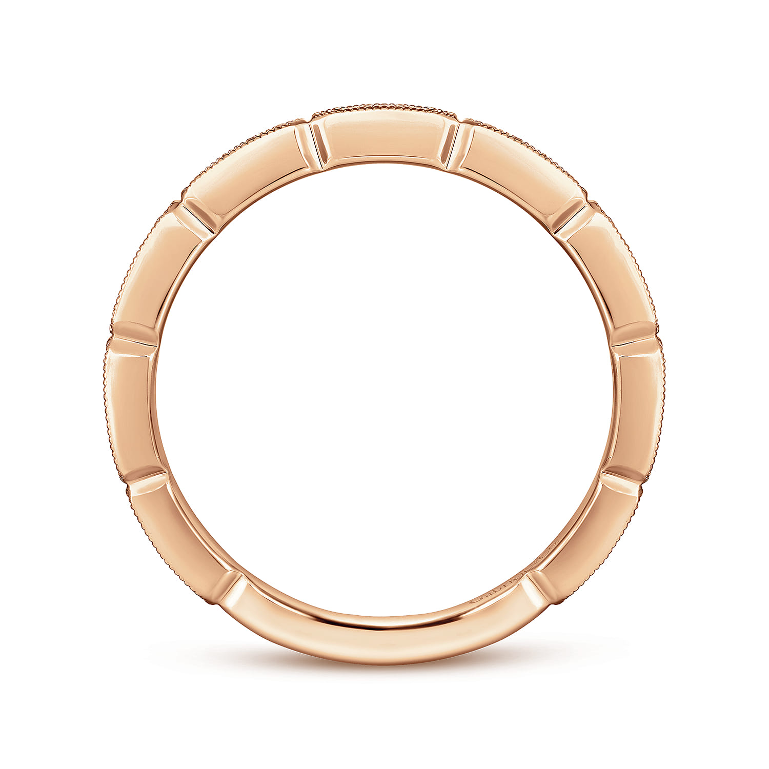 14K Rose Gold Matching Diamond Wedding Band - 0.12 ct - Shot 2