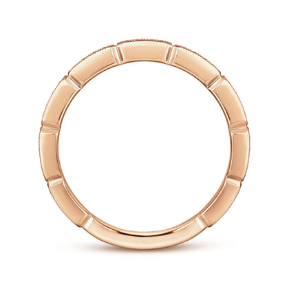 14K Rose Gold Matching Diamond Wedding Band