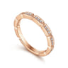 14K Rose Gold Matching Diamond Wedding Band - 0.12 ct