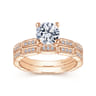 14K Rose Gold Matching Diamond Wedding Band - 0.12 ct