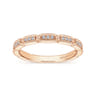 14K Rose Gold Matching Diamond Wedding Band - 0.12 ct