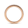 14K Rose Gold Matching Diamond Wedding Band - 0.19 ct