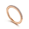 14K Rose Gold Matching Diamond Wedding Band - 0.19 ct