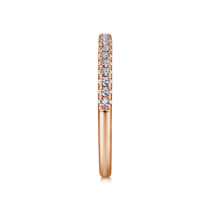 14K Rose Gold Matching Diamond Wedding Band
