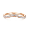 14K Rose Gold Matching Diamond Wedding Band - 0.15 ct