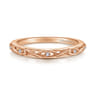 14K Rose Gold Matching Diamond Wedding Band - 0.02 ct