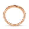 14K Rose Gold Matching Diamond Wedding Band - 0.02 ct