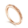 14K Rose Gold Matching Diamond Wedding Band - 0.02 ct