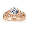 14K Rose Gold Matching Diamond Wedding Band - 0.02 ct