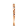 14K Rose Gold Matching Diamond Wedding Band - 0.02 ct
