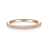 14K Rose Gold Matching Diamond Wedding Band - 0.2 ct