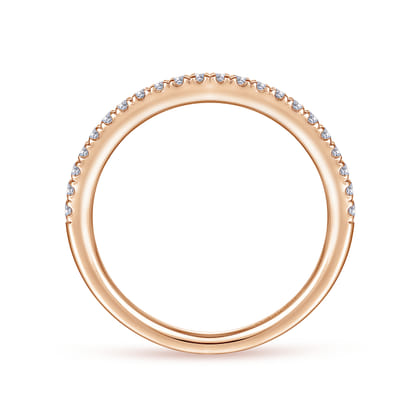 14K Rose Gold Matching Diamond Wedding Band
