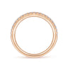 14K Rose Gold Matching Diamond Wedding Band - 0.2 ct